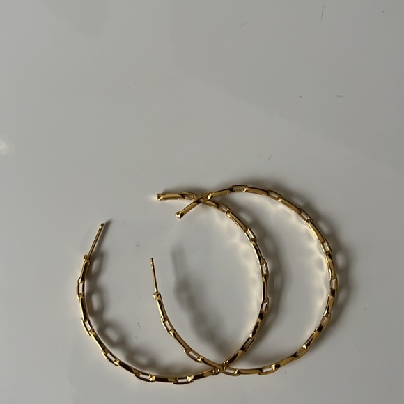 Chain Hoop Earrings - Picture 3 of 3
